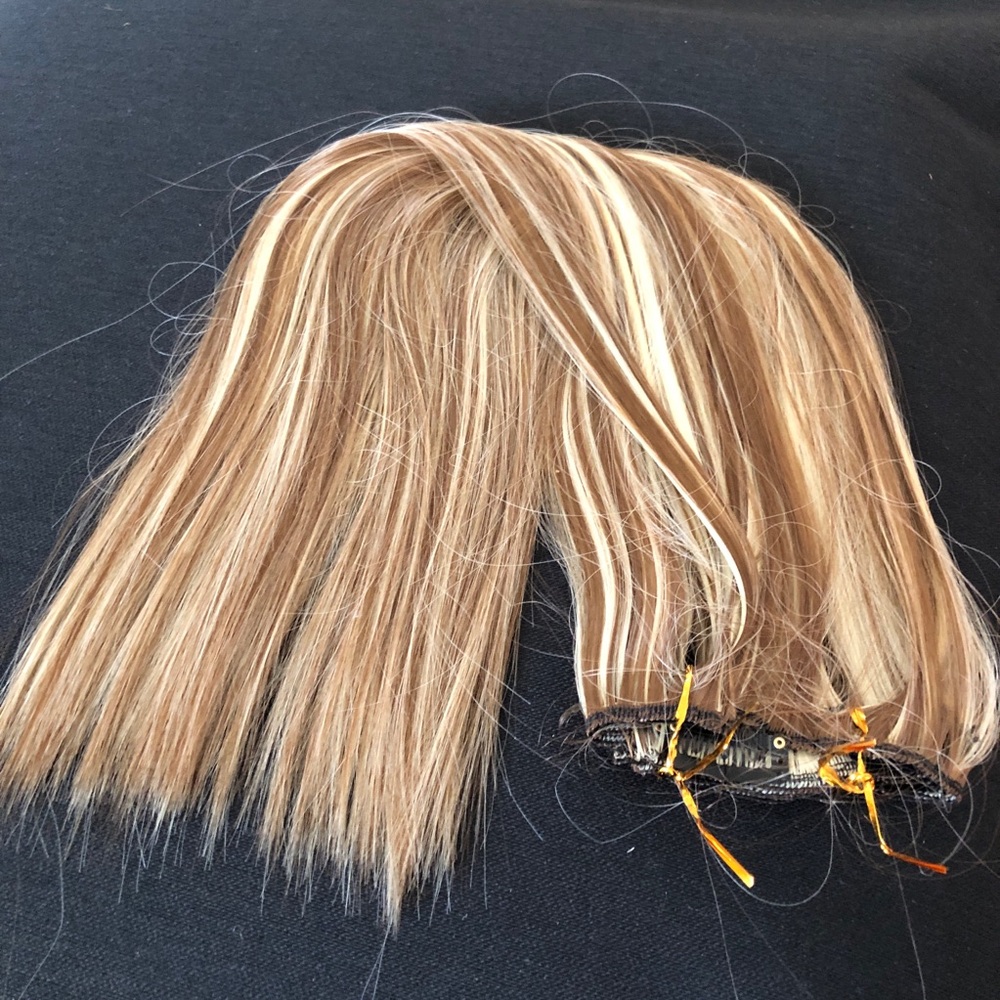 6 pc Human Hair Blonde Balayage Long Straight Hair Extension Clip Ins 24" 6H613# - Picture 13 of 14